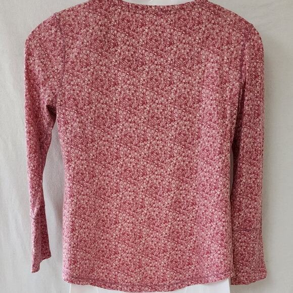 Ruff Hewn Long Sleeve Henly Neckline Floral Pattern Shirt Women's Size Small - Picture 2 of 8